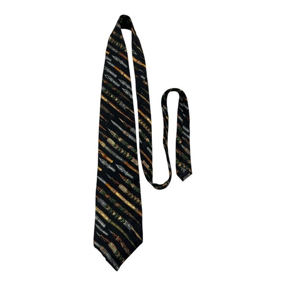 Vintage Tango by Max Raab Silk Tie – Early Fountain Pens Novelty Necktie - Picture 1 of 3